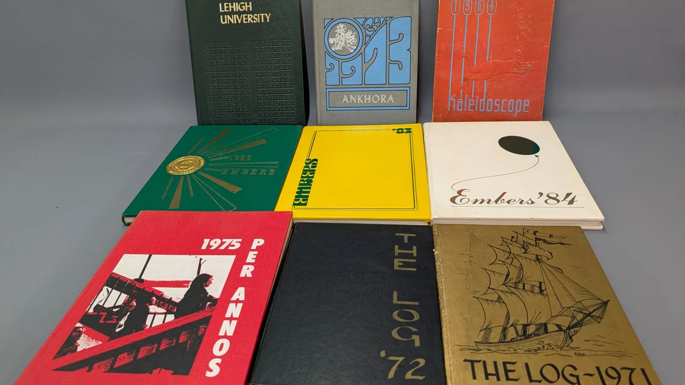 Collection of Nine Vintage Yearbooks