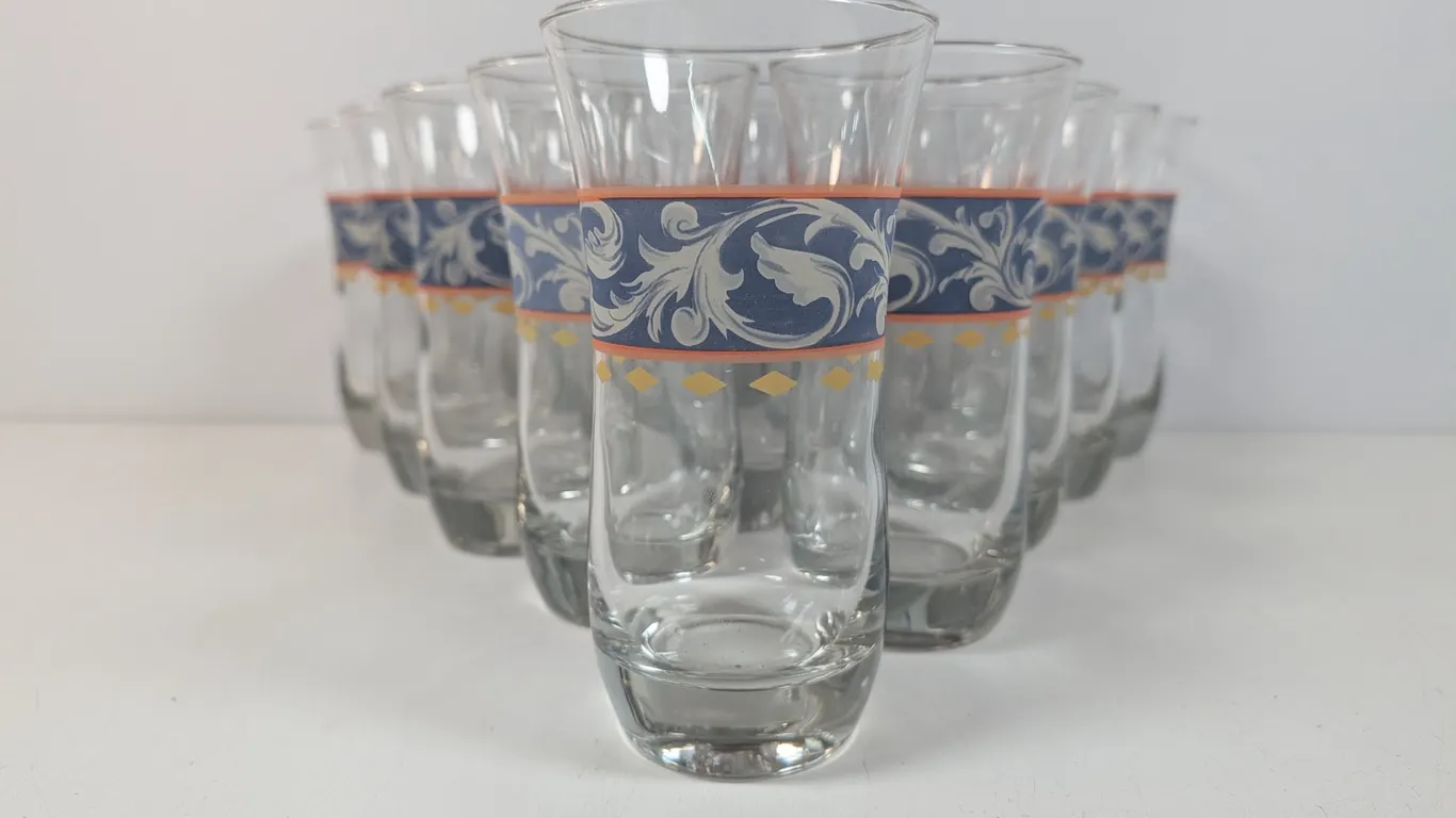 Set of 15 Clear Glass Libbey Tumblers
