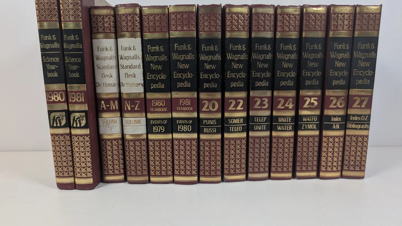 Funk & Wagnalls Encyclopedia, Science Yearbook, and Dictionary Set