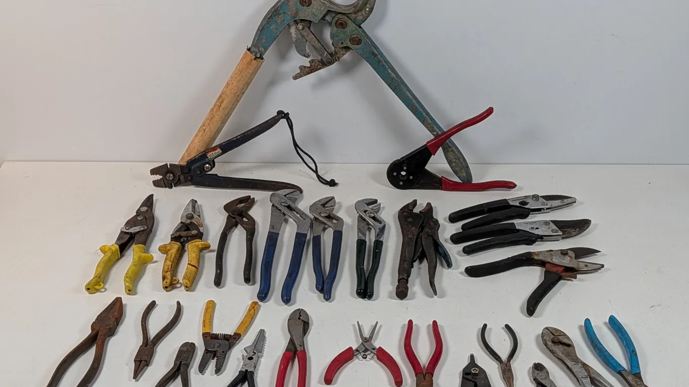 Lot of Assorted Pliers, Shears, and Cutters