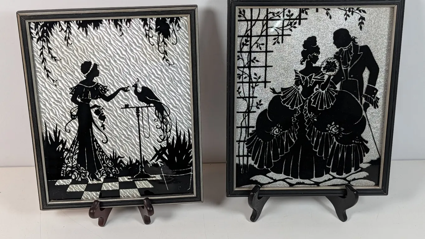 Pair of Framed Silhouette Artworks