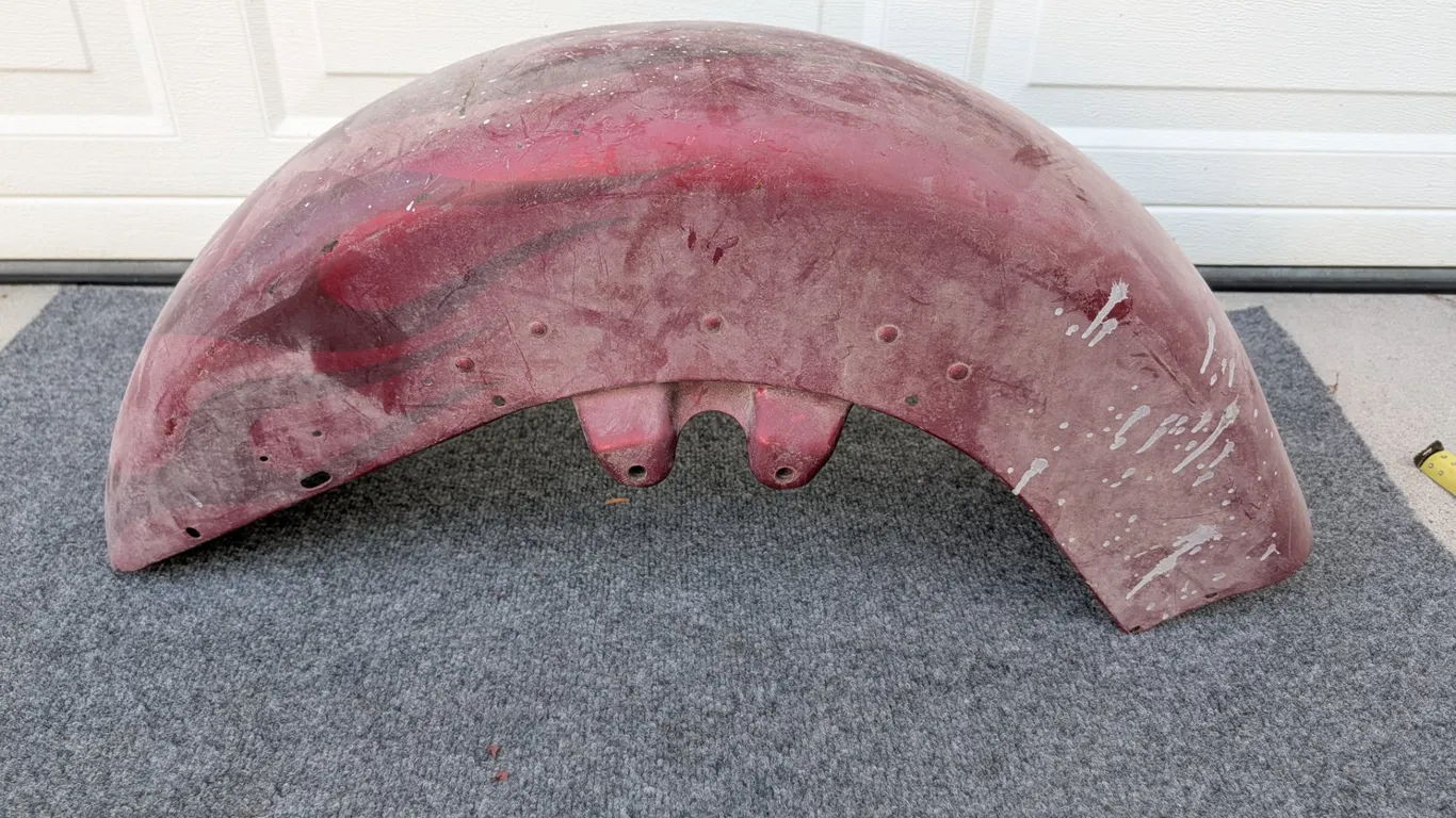Red Motorcycle Rear Fender