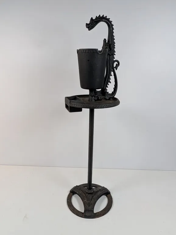 Cast Iron Dragon Standing Ashtray