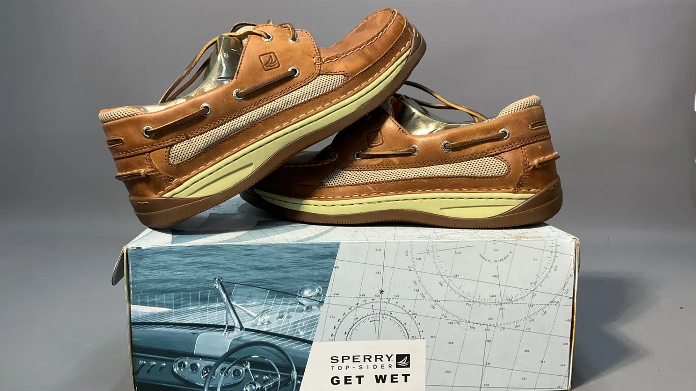 Sperry Top-Sider Brown Leather Boat Shoes, Size 11.5