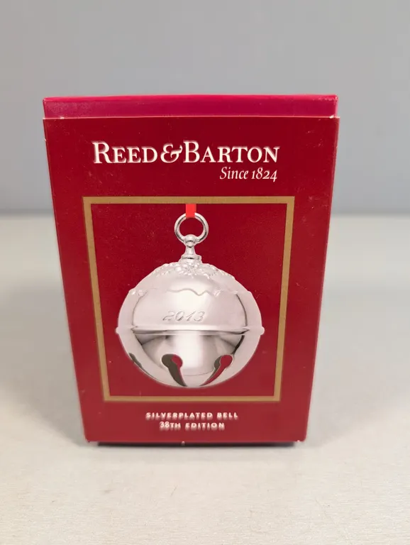 Reed & Barton 2013 Silverplated Holly Bell Christmas Ornament