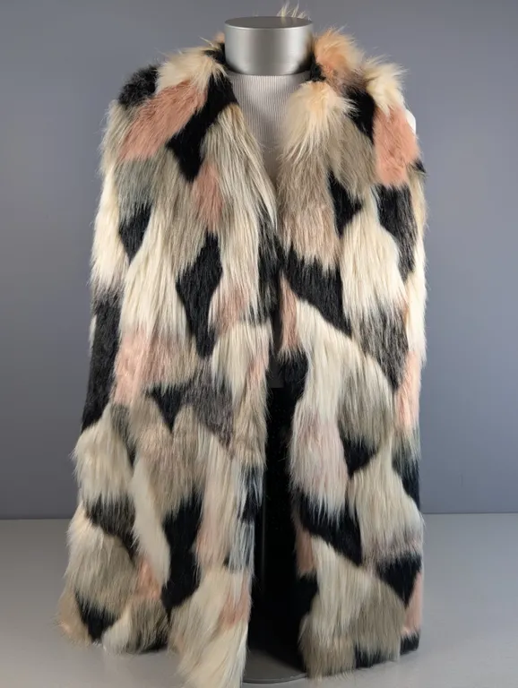 Josepha Woman Faux Fur and Knit Vest