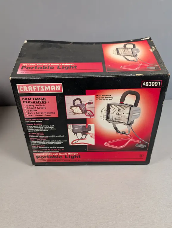 Craftsman 150/300/500-watt Quartz Halogen Portable Light
