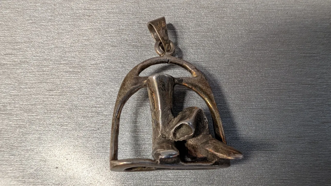 Equestrian Riding Boot and Stirrup Pendant
