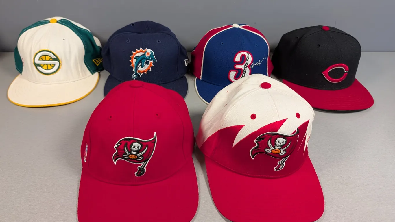 Collection of 6 Sports Team Baseball Caps