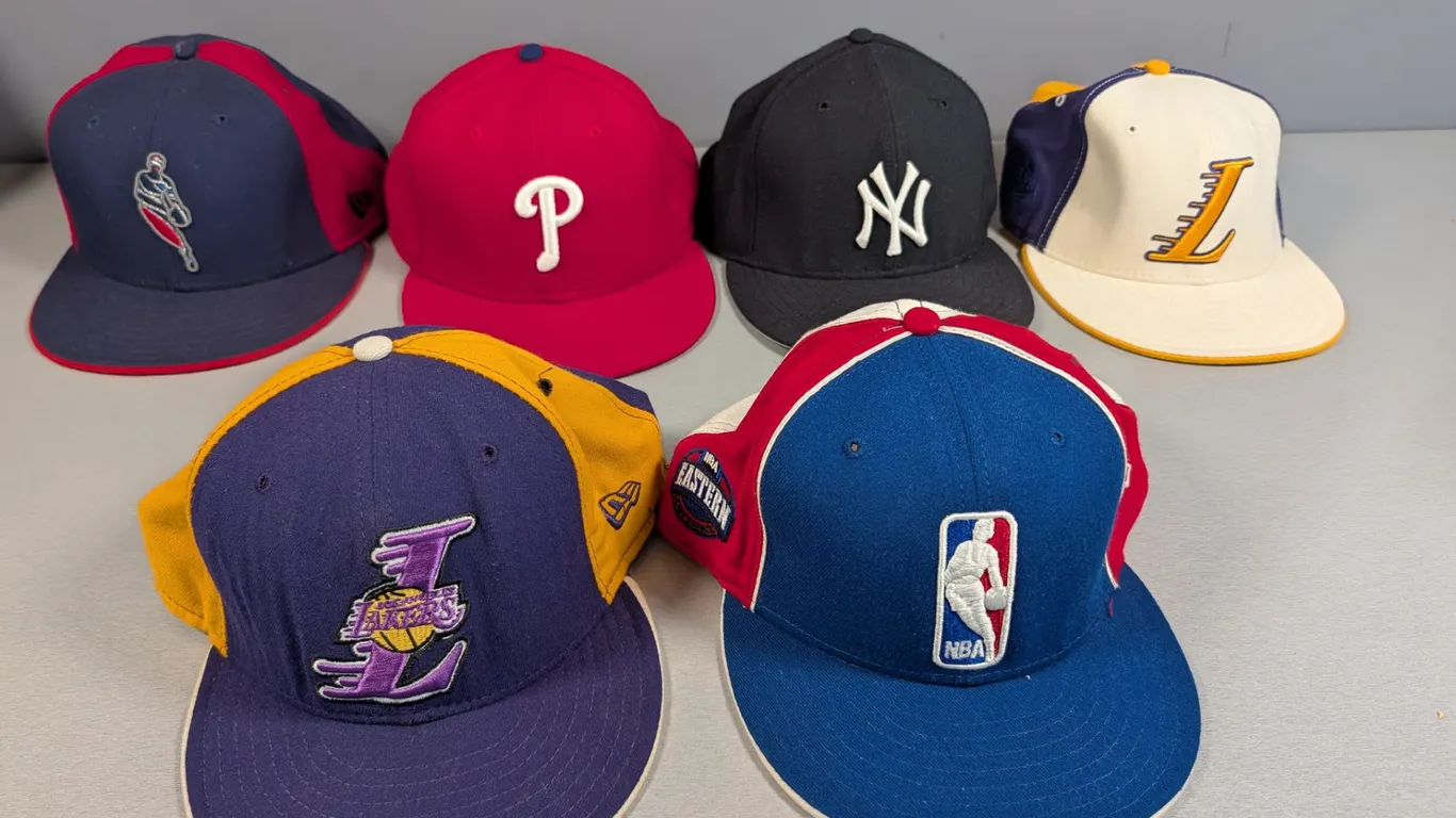 Lot of Six Assorted New Era Sports Caps (NBA, MLB)