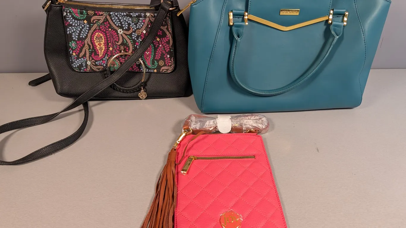 Lot of Three Ladies' Handbags: Carlos by Carlos Santana and Joy & Iman