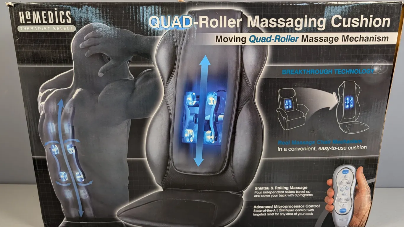 HoMedics Quad-Roller Massaging Cushion