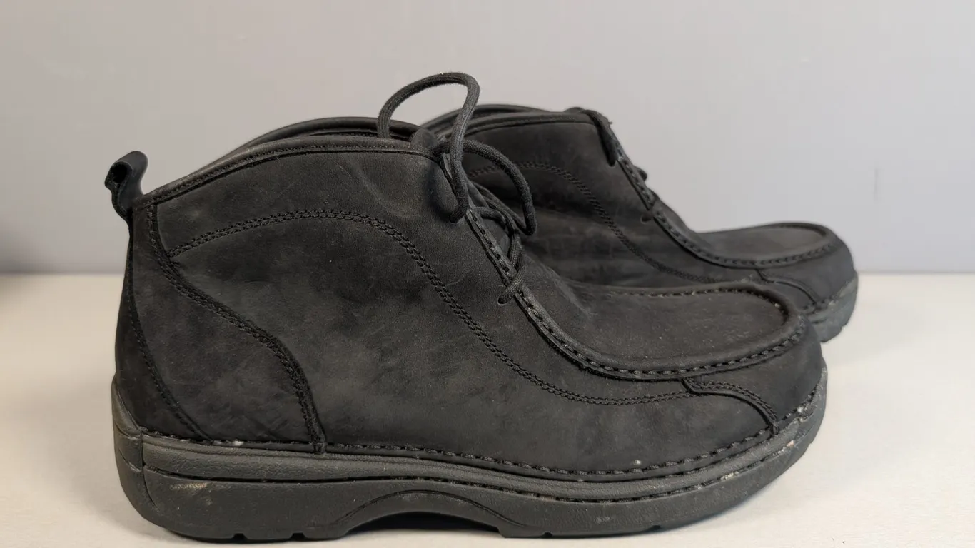 Nunn Bush Wyatt Black Leather Chukka Boots Size 12