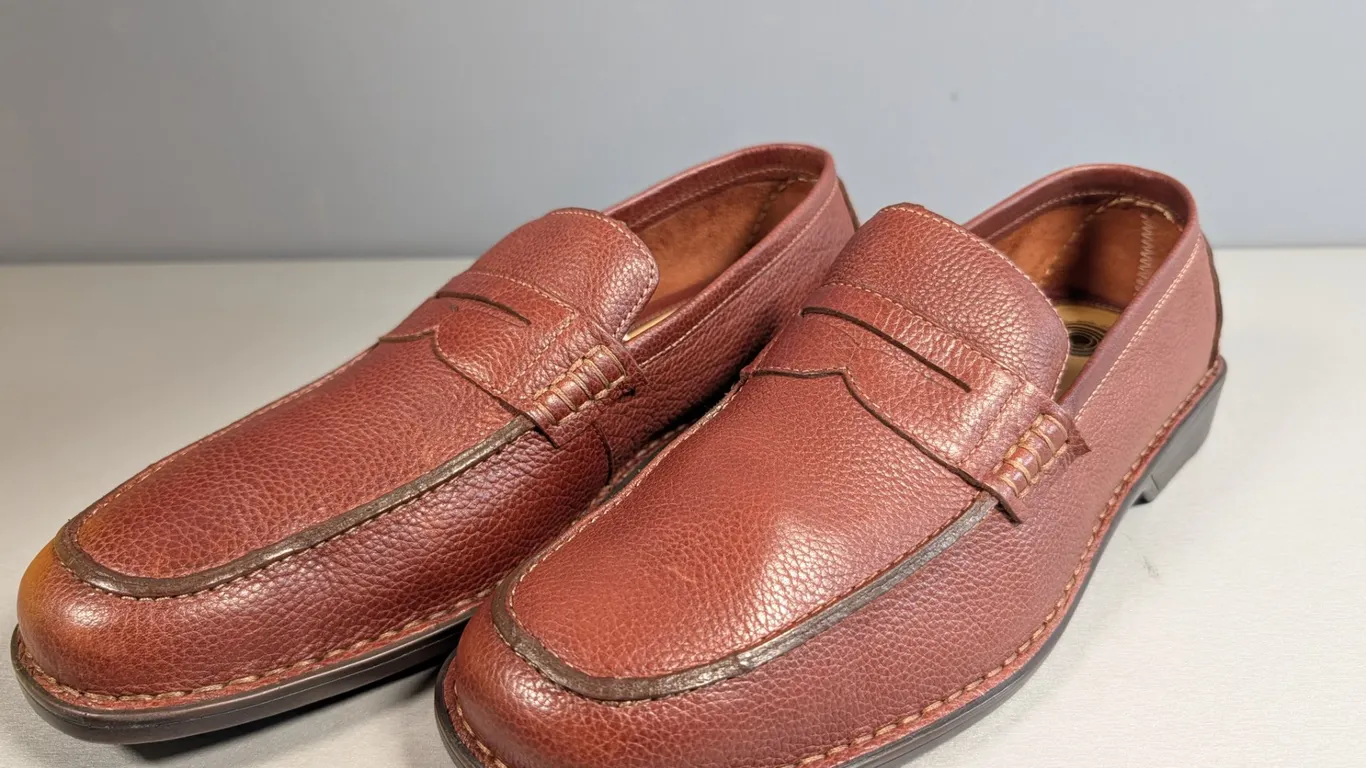 Rockport Men's Brown Leather Penny Loafers, Size 11.5