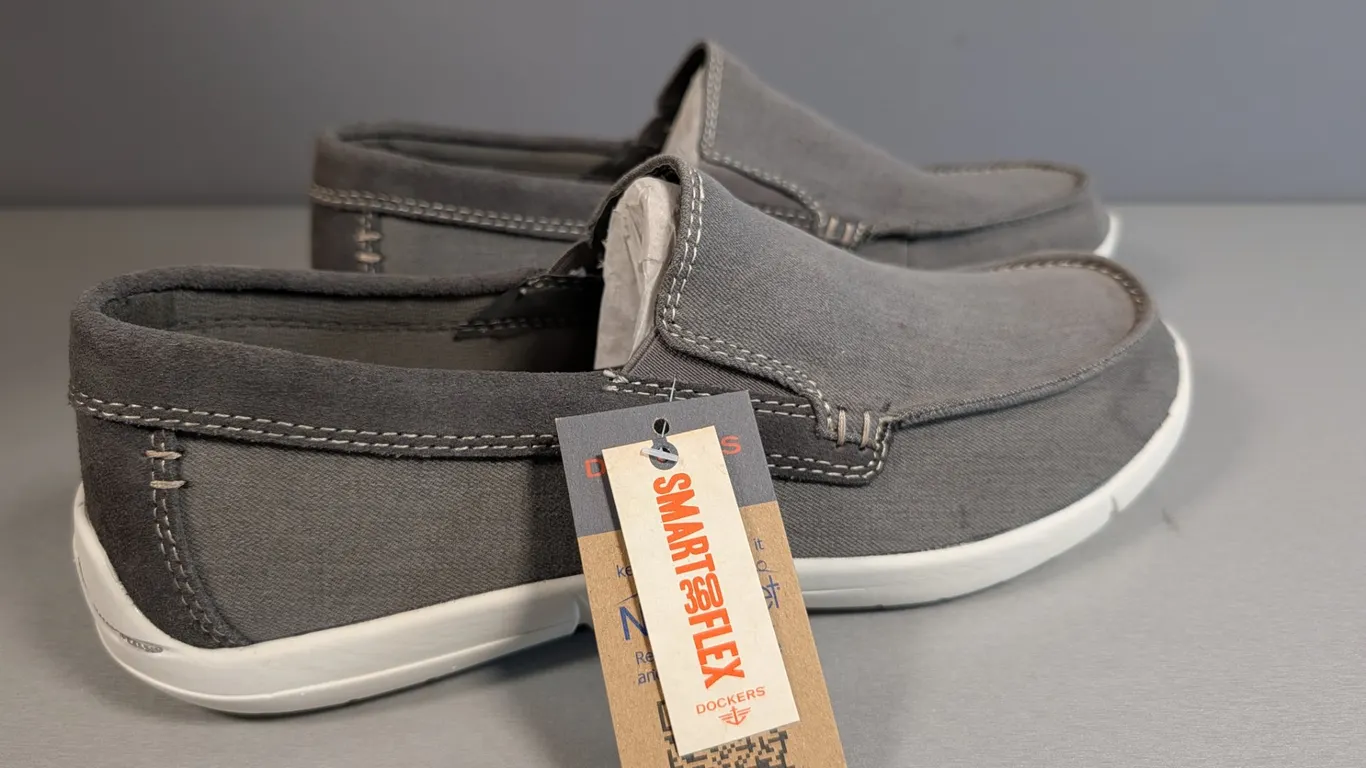 Dockers Men's Gray SmartFlex Ashland 360 Loafers, Size 12