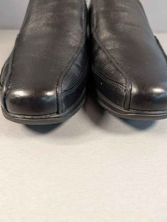 Rockport Men's Black Leather Slip-On Shoes, Size 11.5