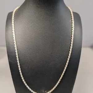 Sterling Silver Rope Chain Necklace