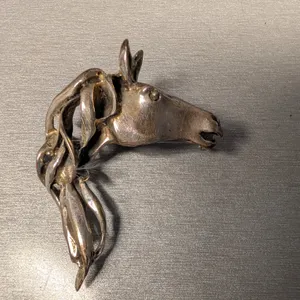 Sterling Silver Horse Head Brooch