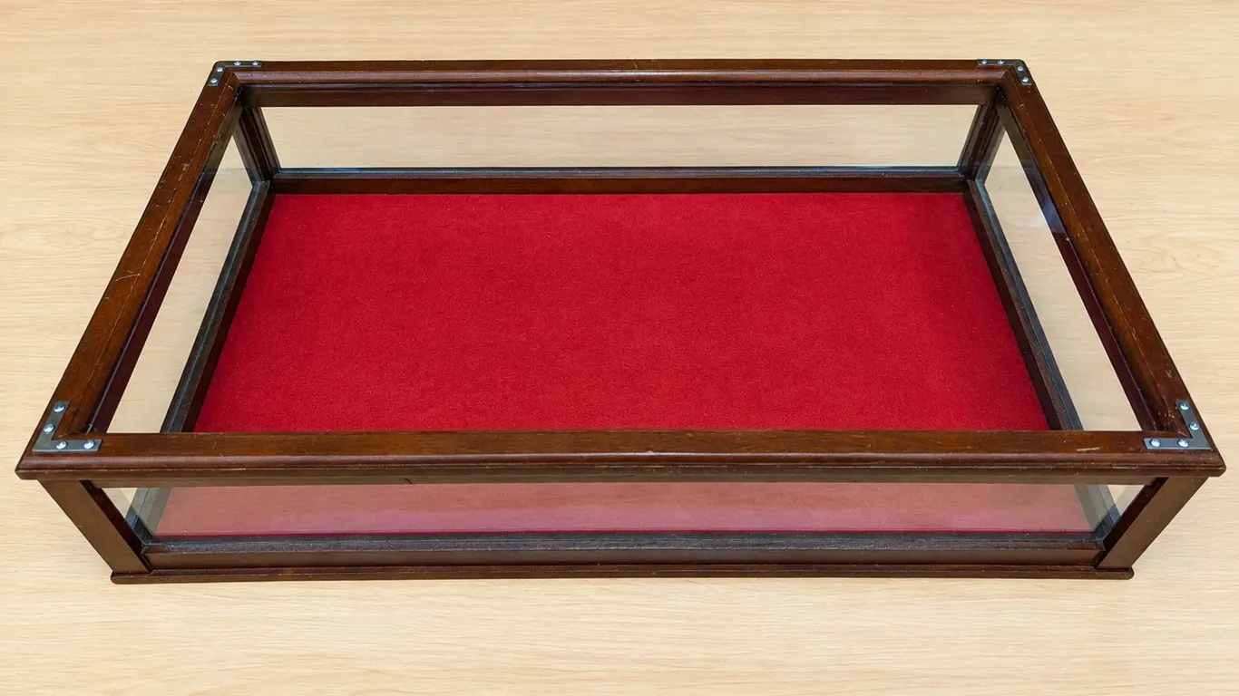 Wood and Glass Tabletop Display Case