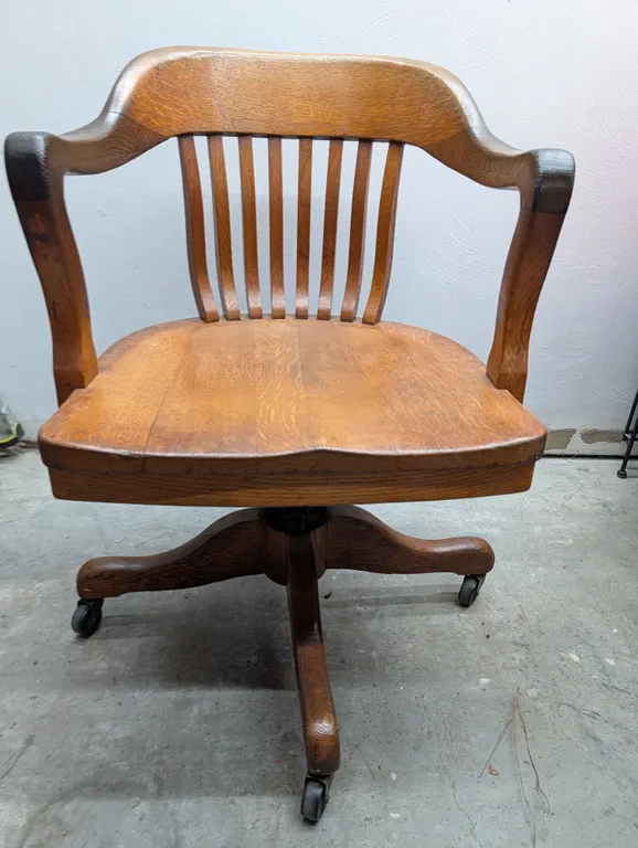 Oak Swivel Office Chair