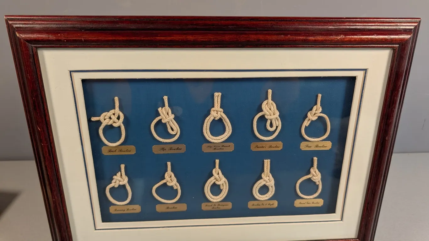Framed Nautical Knot Display