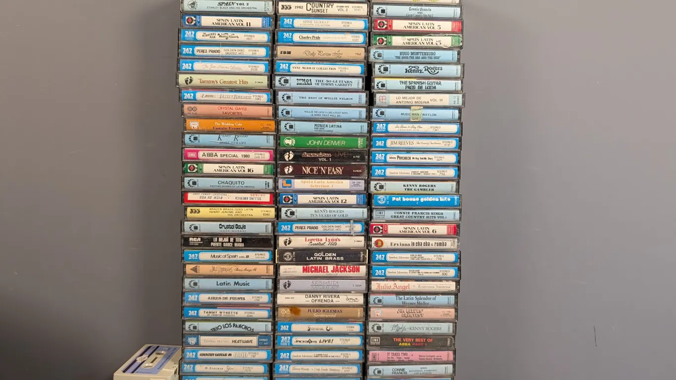 Large Collection of Assorted Music Cassette Tapes