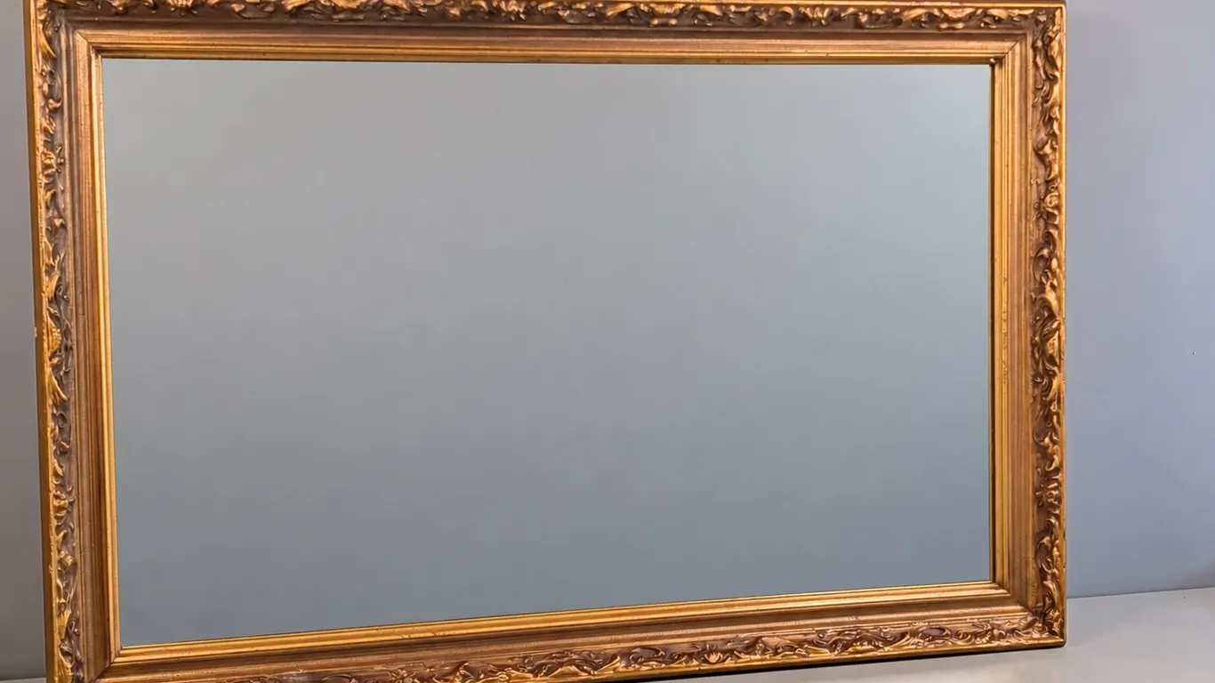 Gold Ornate Framed Wall Mirror