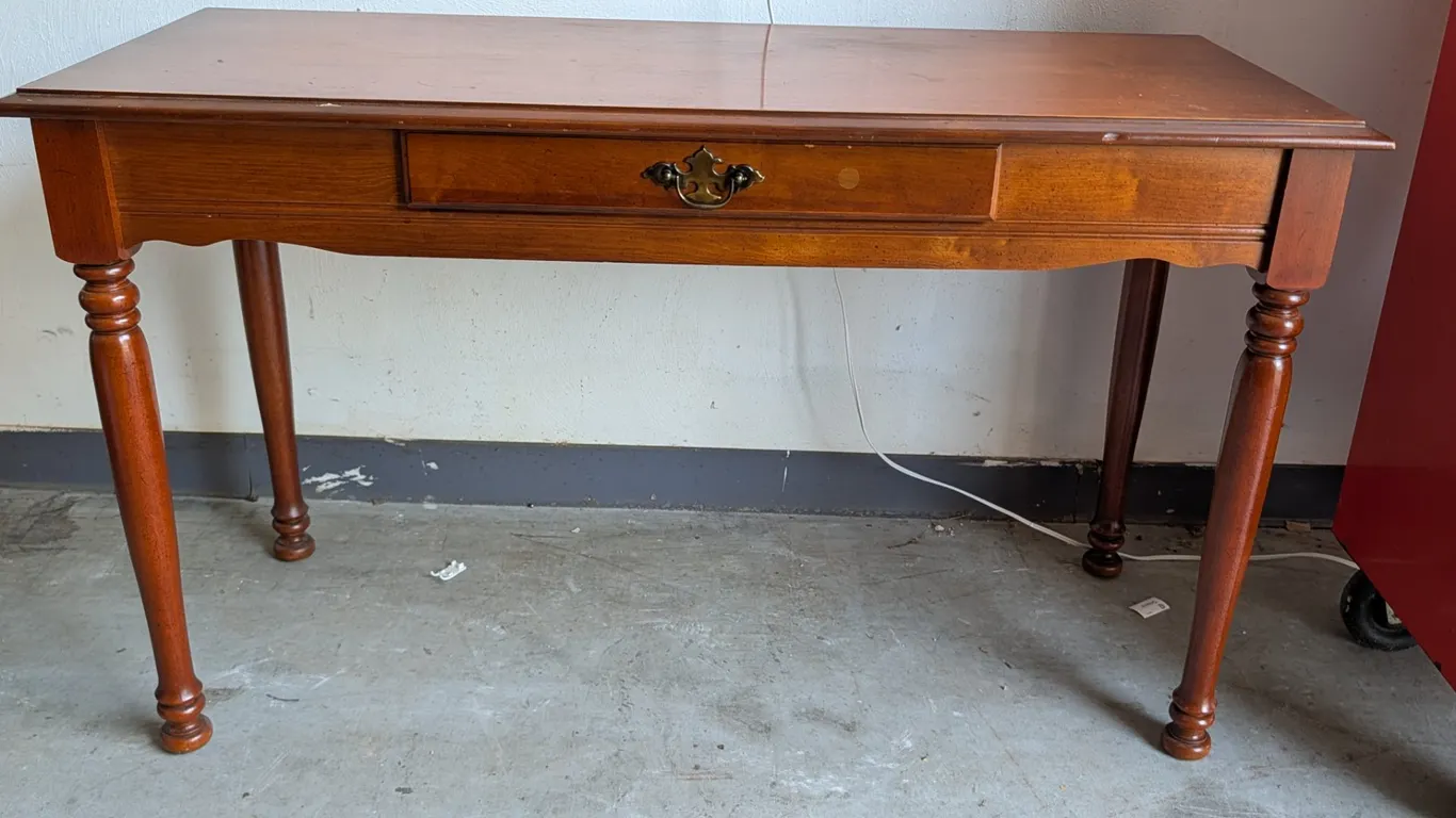 Wood Console Table with Drawer