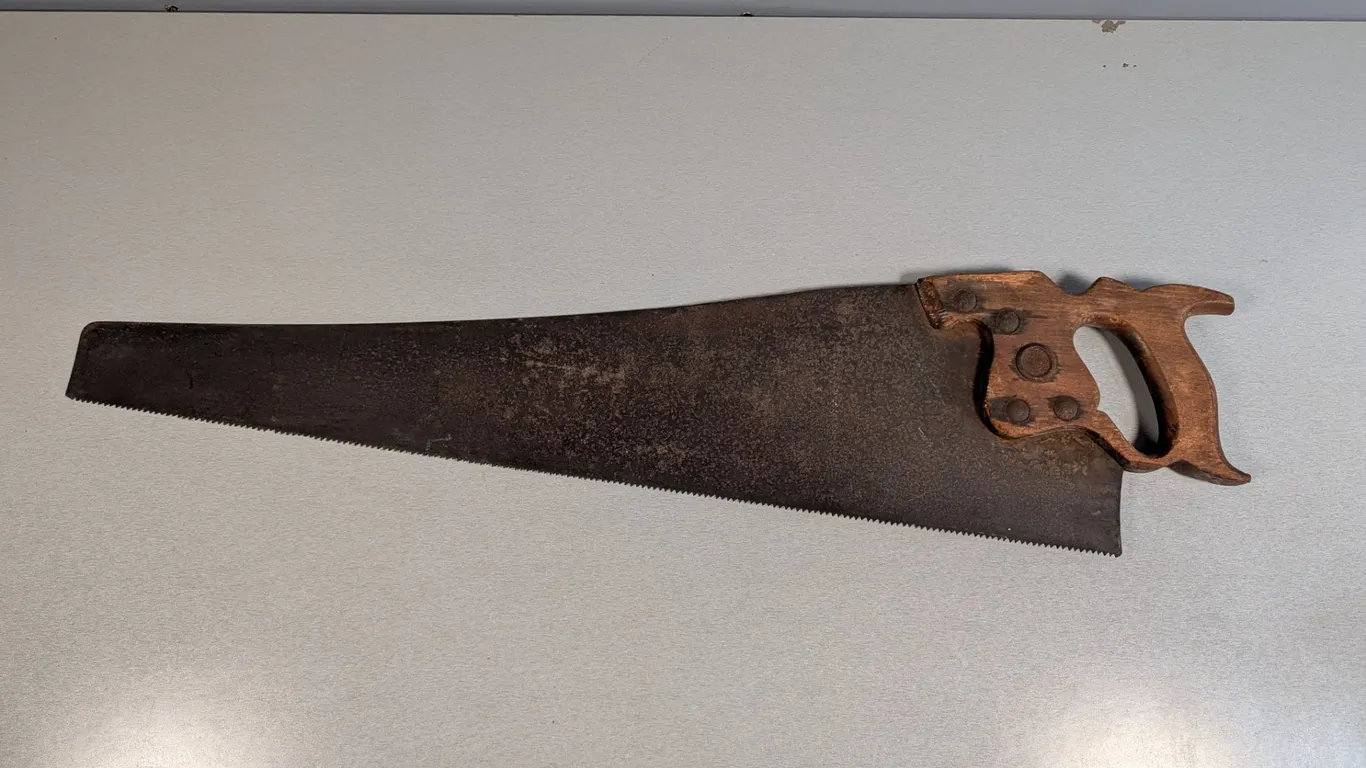 Vintage Wood Handle Hand Saw