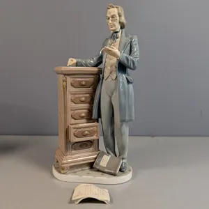 Lladro Daisa 1983 Porcelain Figurine Gentleman with Cabinet and Papers