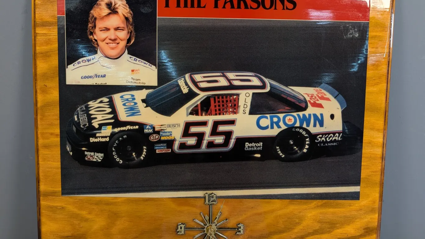 Phil Parsons NASCAR Wall Clock
