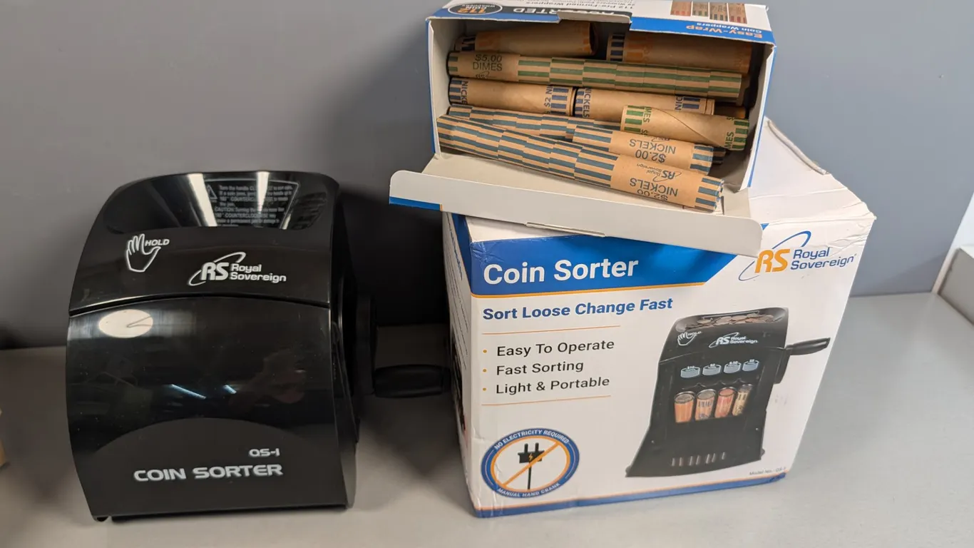Royal Sovereign QS-1 Coin Sorter with Assorted Coin Wrappers