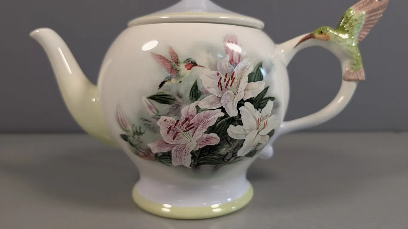 Lena Liu Hummingbird and Lilies Teapot