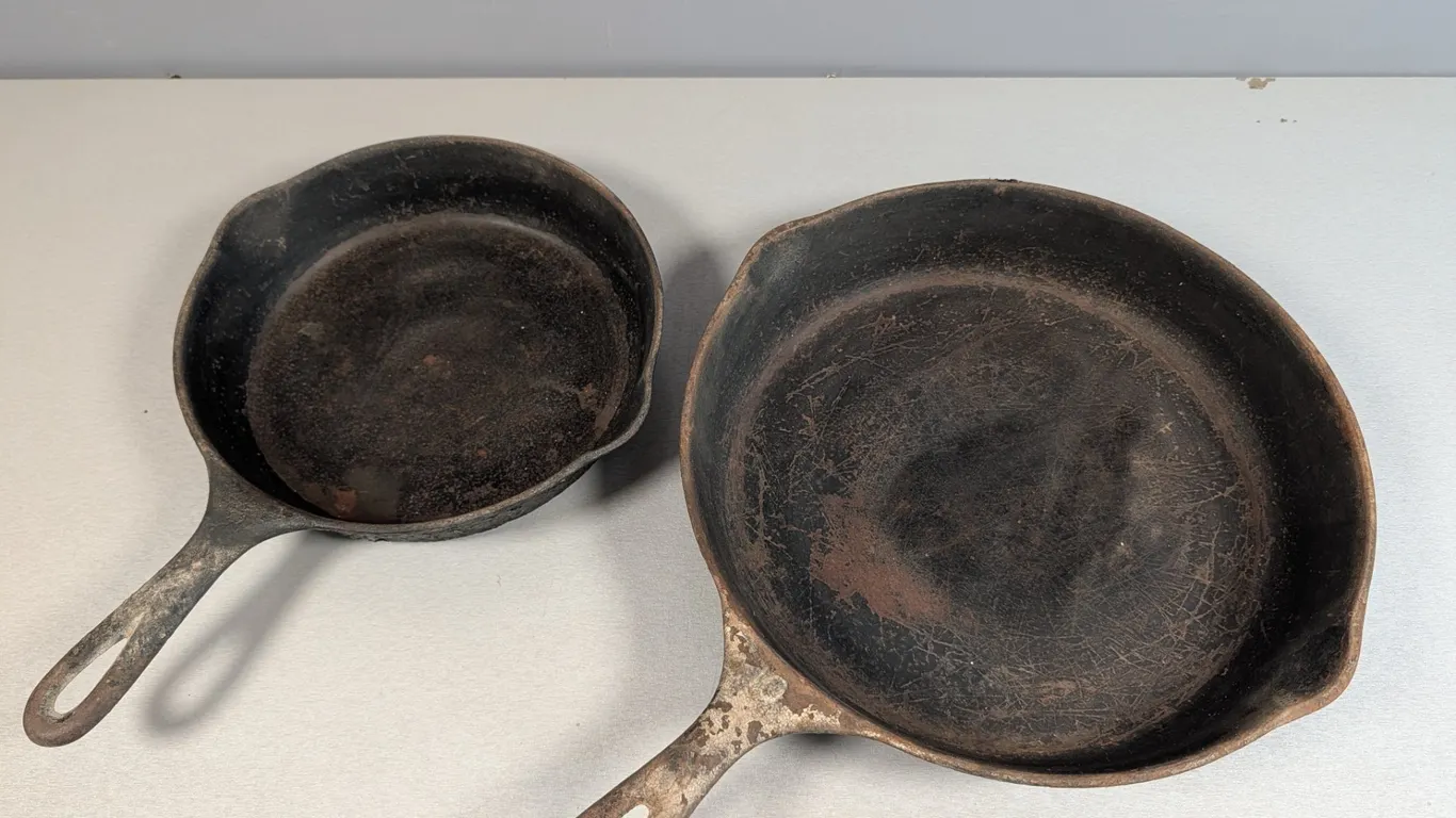 Two Cast Iron Skillets