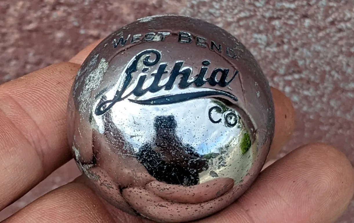 BALL TAP KNOB HANDLE WEST BEND LITHIA BEER WISCONSIN