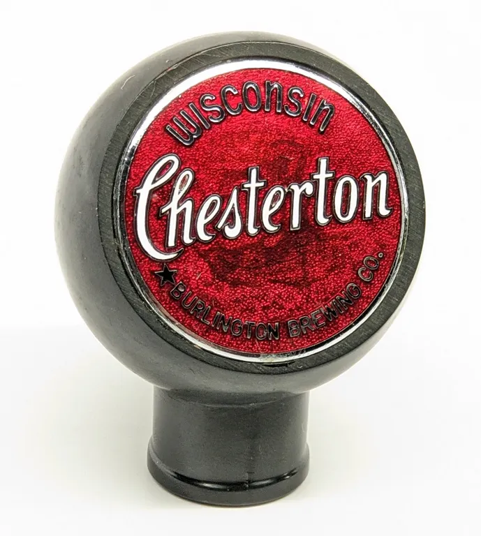 BALL TAP KNOB HANDLE WISCONSIN CHESTERTON BEER WISCONSIN