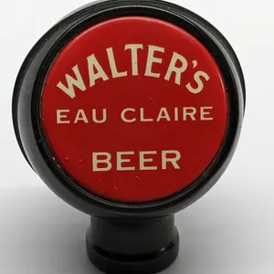 BALL TAP KNOB HANDLE WALTER'S BEER EAU CLAIRE WISCONSIN