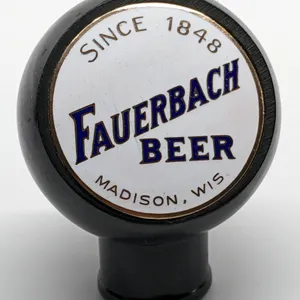 BALL TAP KNOB HANDLE FAUERBACH BEER MADISON WISCONSIN