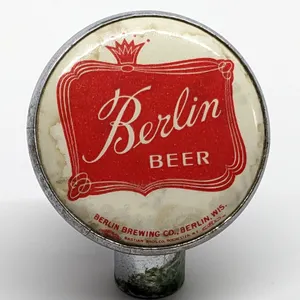 BALL TAP KNOB HANDLE BERLIN BEER WISCONSIN (TIN CAN STYLE)