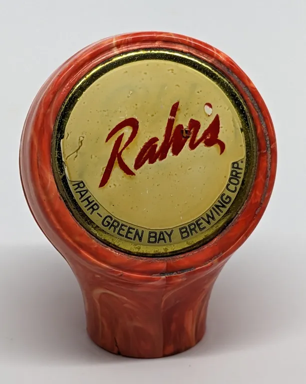 BALL TAP KNOB HANDLE RAHR'S BEER RAHR-GREEN BAY BREWING CORP WISCONSIN (BASTIAN BROS)