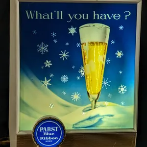 PABST BLUE RIBBON BEER WHAT'LL YOU HAVE MOTION LIGHTED SIGN