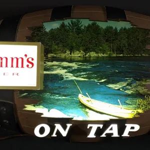 HAMMS BEER ON TAP LIGHTED KEG SIGN