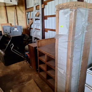 Assorted in Area, Cabinets, Snowblower, Ladder, More
