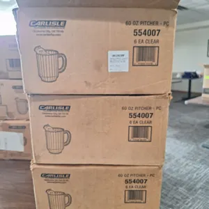 3 Boxes Carlisle Plastic Pitchers, 6 Per Box