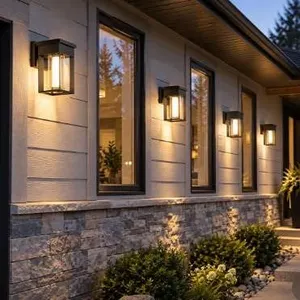 Naturally Solar Set of 4 Solar Post/Wall Accent Lights