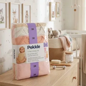 Pekkle 7-Pack Organic Cotton 3M Baby Bodysuits