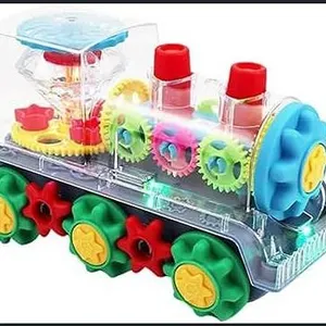 Playbees Light-Up Transparent Gear Train Toy