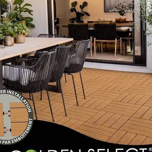 Golden Select Composite Deck Tiles, 6-Pack