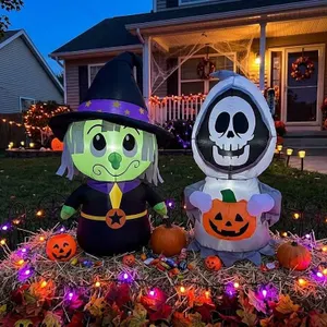 Airdorable Halloween Inflatable Witch and Reaper Set