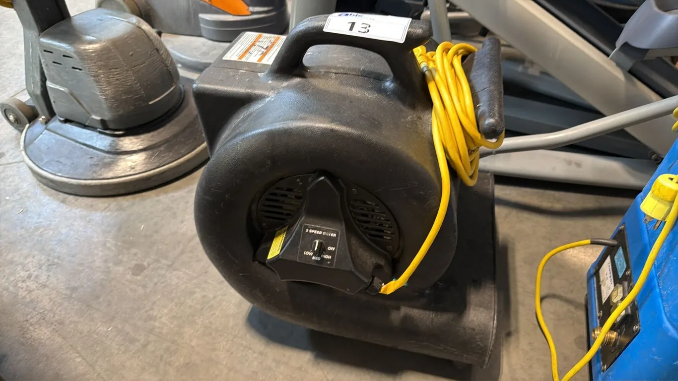 TENNANT NOBLES 3-SPEED STRUCTURAL FLOOR DRYING CENTRIFUGAL AIR MOVER BLOWER FAN